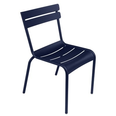 Luxembourg Stapelbarer Stuhl / Aluminium - Fermob blau en metall