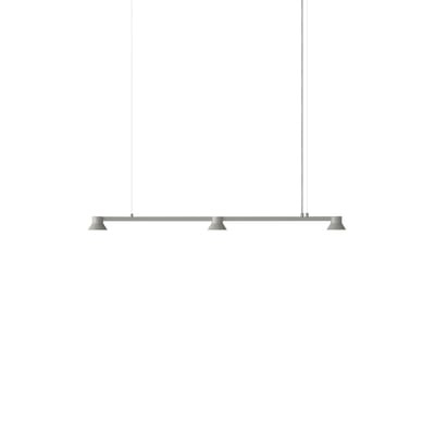 Pendelleuchte Hat Linear Small metall grau / L 115 cm - Normann Copenhagen grau en metall