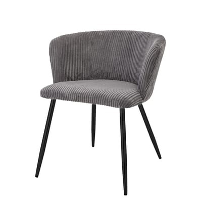 Gepolsterter Sessel Marley textil grau / Cordsamt - Bloomingville grau en textil