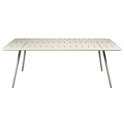 rechteckiger Tisch Luxembourg metall grau / 8 Personen - 207 x 100 cm - Aluminium - Fermob grau en metall