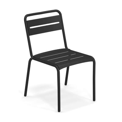 Star Stapelbarer Stuhl / Aluminium - Emu schwarz en metall