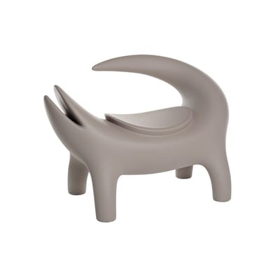 Kroko Sitzkissen / L 110 cm - Polyethylen - Slide grau en plastikmaterial