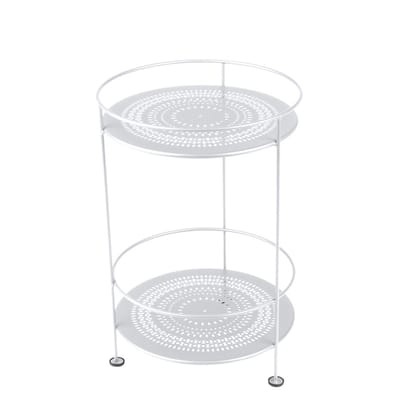 Guinguette Beistelltisch / Ø 40 cm x H 61 cm - Fermob weiß en metall