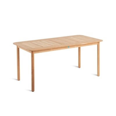 Pevero rechteckiger Tisch / 80 x 160 cm - 8 Personen - Teakholz - Unopiu holz natur en holz