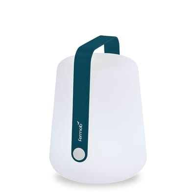 Balad Small LED Lampe ohne Kabel / H 25 cm - Recharge USB - Fermob blau en plastikmaterial