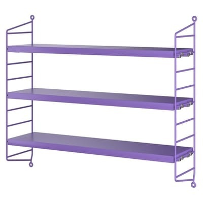 Regal String® Pocket holz violett / L 60 x H 50 cm - String Furniture violett en holz