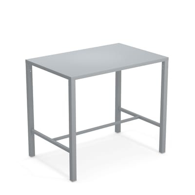 Nova hoher Tisch / 120 x 80 cm x H 105 cm - Stahl - Emu grau en metall