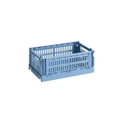 Hay - Korb COLOUR CRATE - himmelblau - Recycling-Polyester - 17/26.5/10.5 cm