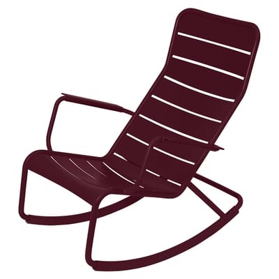 Luxembourg Schaukelstuhl / Aluminium - Fermob rot en metall