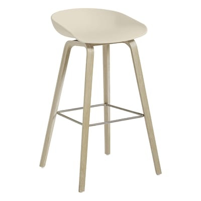 Barhocker About a stool AAS 32 HIGH plastikmaterial beige / H 75 cm - Recycelt - Hay beige en plastikmaterial