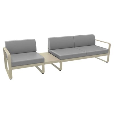 Bellevie Sofa / n° 1 A - L 275 cm - Stoff flanellgrau - Fermob grau en metall/textil