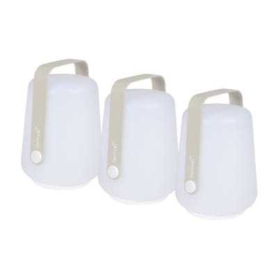 Balad LED Lampe ohne Kabel / H 13,5 cm - Lampen im 3er-Set - Fermob grau en plastikmaterial