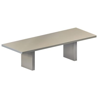 Tommaso OUTDOOR rechteckiger Tisch / 230 x 90 cm - Stahl lackiert - Zeus grau en metall