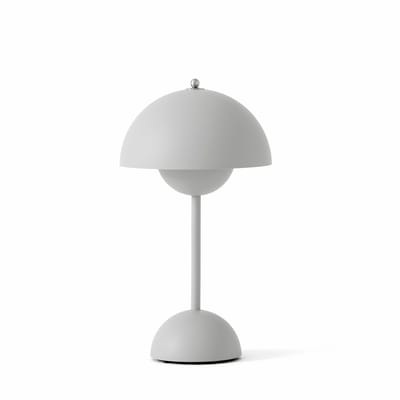 Flowerpot VP9 Lampe ohne Kabel / H 29,5 cm - By Verner Panton, 1968 - &tradition grau en plastikmaterial