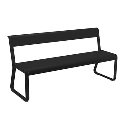 Bellevie Bank mit Rückenlehne / L 161 cm - 4-Sitzer - Fermob schwarz en metall