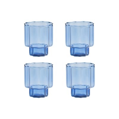 Bloom Glas / 4er-Set - & klevering blau en glas