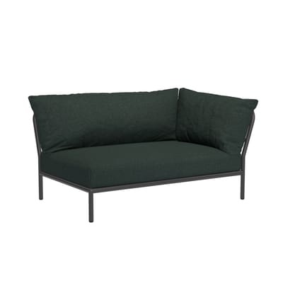 Level 2 Sofa / Extra weiche Rückenlehne - Eckmodul rechts - L 139 x T 92,5 cm - Houe grün en textil