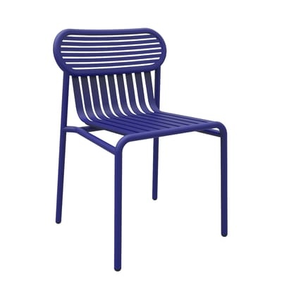 Week-end Stuhl / Aluminium - Petite Friture blau en metall