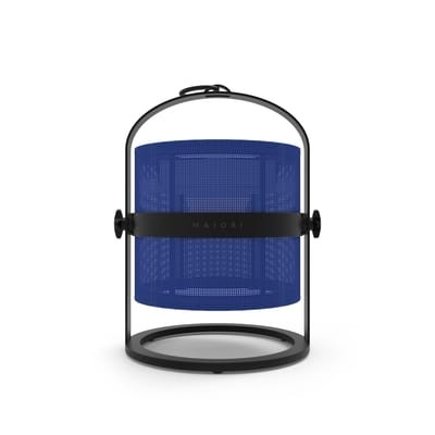 La Lampe Petite LED Solarlampe / kabellos - Gestell schwarz - Maiori blau/schwarz en metall/textil