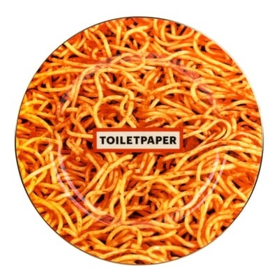 Toiletpaper - Spaghetti Teller / Porzellan - Seletti bunt en keramik