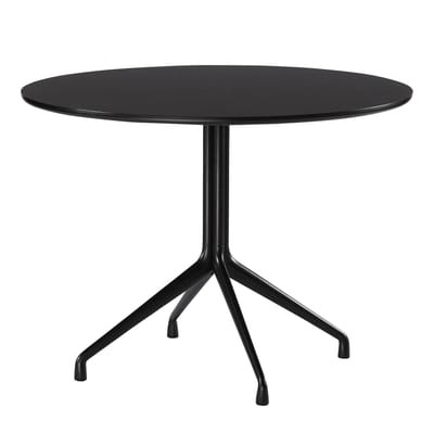 About a Table Runder Tisch / Ø 100 cm - Hay schwarz en metall/plastikmaterial