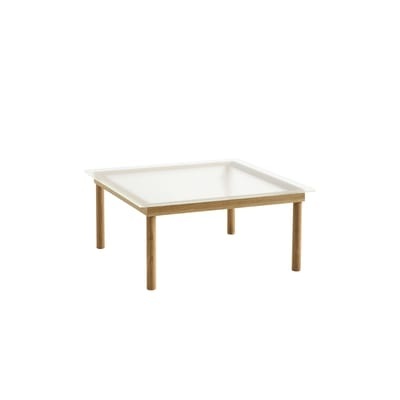 Kofi Couchtisch / 80 x 80 cm - Glas & Holz - Hay holz natur en glas