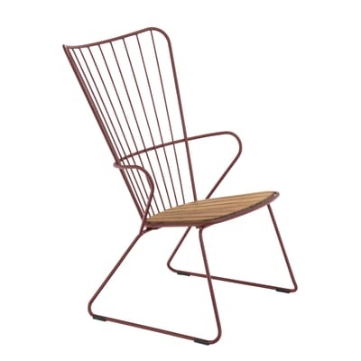 Houe - Gartenstuhl PAON - rotorange - Holz - 59cm
