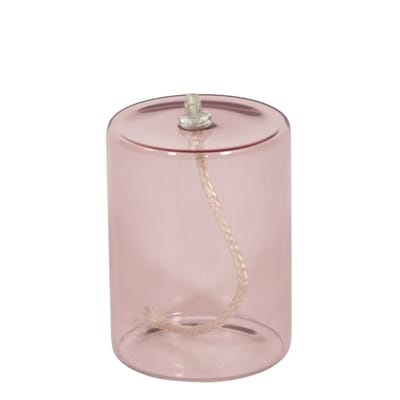 Olie Öllampe / Ø 7,5 cm x H 10 cm - ENOstudio rosa en glas