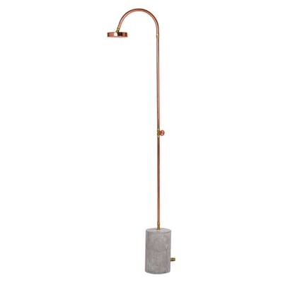 Aquart Lux Gartendusche Kupfer/ Grauer Zement - Seletti kupfer en metall/stein