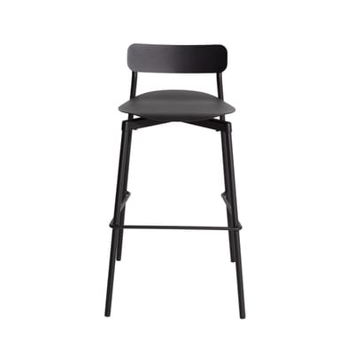 Fromme Stapelbarer Barhocker / H 75 cm - Aluminium - Petite Friture schwarz en metall