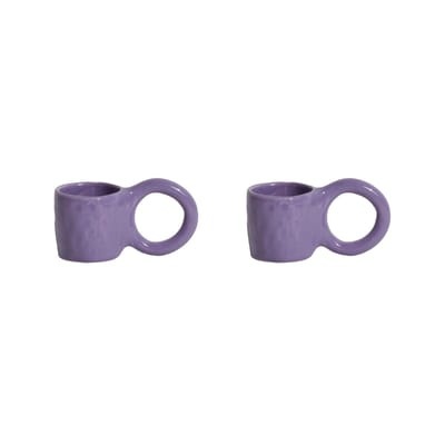 Donut Small Espressotasse / Ø 6 x H 5,5 cm - 2er-Set - Petite Friture violett en keramik