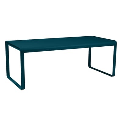 Bellevie rechteckiger Tisch / L 196 cm - für 8 bis 10 Personen - Fermob blau en metall