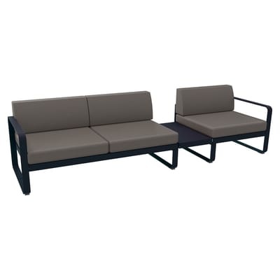 Bellevie Sofa / n° 1 B - L 275 cm - Stoff taupe-grau - Fermob beige en metall/textil