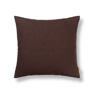 Linen Kissen / 50 x 50 cm - 100% Leinen - Ferm Living braun en textil