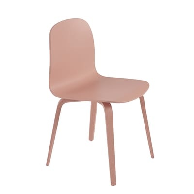 Visu Stuhl / Holzbeine - Muuto rosa en holz
