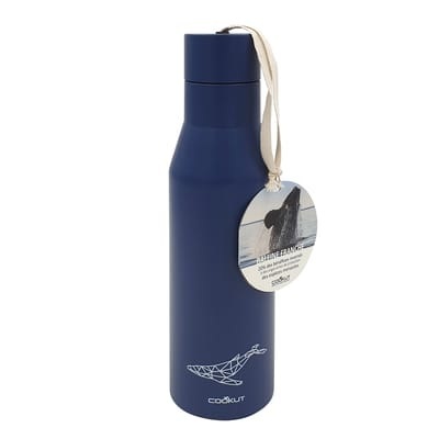 Baleine Franche Thermosflasche / 0,5 L - Schutz von vom Aussterben bedrohten Tierarten - Cookut blau en metall