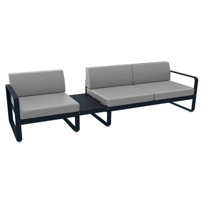 Bellevie Sofa / n° 1 A - L 275 cm - Stoff flanellgrau - Fermob grau en metall/textil
