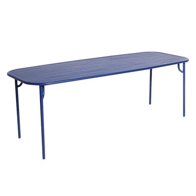 Week-End rechteckiger Tisch / 220 x 85 cm - Aluminium - Petite Friture blau en metall