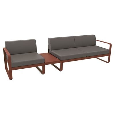 Bellevie Sofa / n° 1 A - L 275 cm - Stoff taupe-grau - Fermob beige en metall/textil