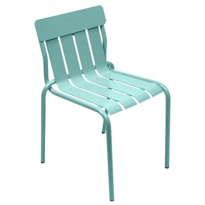 Stripe Stapelbarer Stuhl / von Matali Crasset - Fermob blau en metall