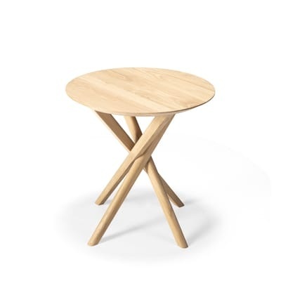 Mikado Beistelltisch / Eiche massiv - Ø 50 cm - Ethnicraft holz natur en holz
