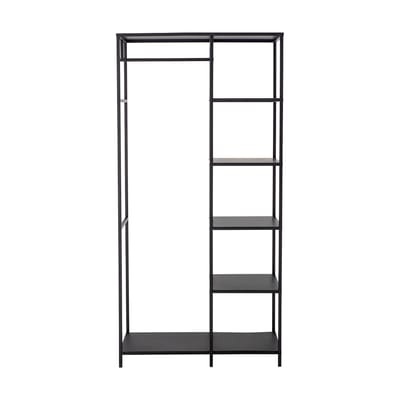 Valde Kleiderschrank / L 90 x P 40 x H 183 cm - Metall - Bloomingville schwarz en metall