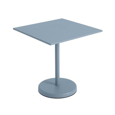 Linear Café quadratischer Tisch / 70 x 70 cm - Stahl - Muuto blau en metall