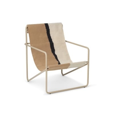 Desert Kindersessel / Gestell beige - Plastikflaschen-Recycling - Ferm Living beige en textil