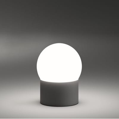 June LED Lampe ohne Kabel - Vibia weiß/braun en metall/glas