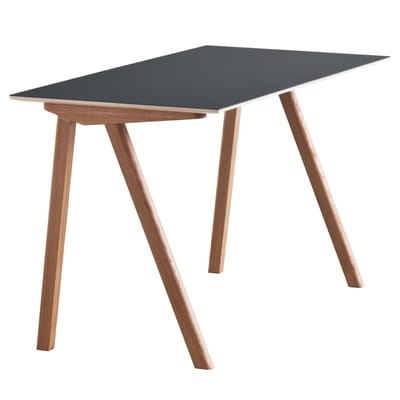 Schreibtisch Copenhague CPH 90 DESK plastikmaterial schwarz holz natur / Modell 90 - Hay schwarz en plastikmaterial