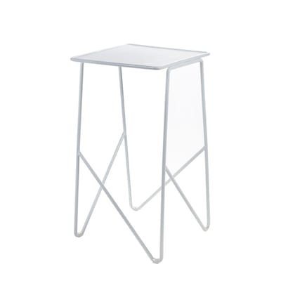 Fish & Fish Beistelltisch / 30 x 30 x H 55 cm - Metall-Lochblech - Serax weiß en metall