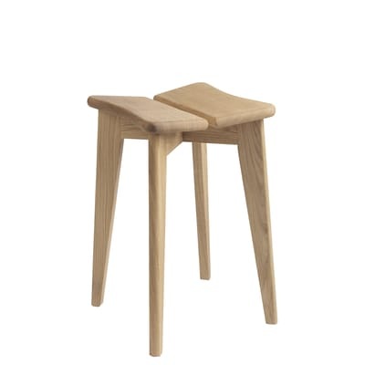 Hocker Trèfle holz natur / H 45 cm - Neuauflage des Originals aus dem Jahr 1949 - Gubi holz natur en holz