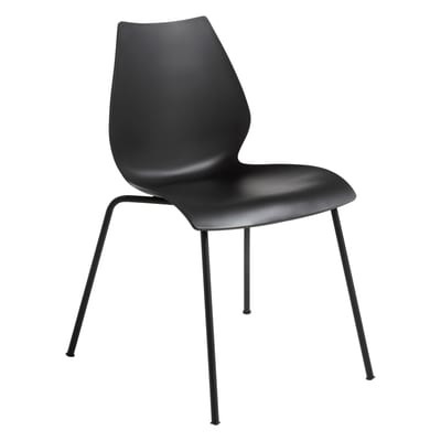 Maui Stapelbarer Stuhl / Kunststoff - Kartell schwarz en plastikmaterial