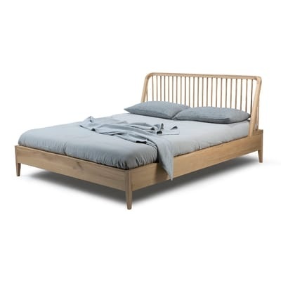 Spindle Doppelbett / Für Matratzen der Größe 180 x 200 cm - Eiche massiv - Ethnicraft holz natur en holz